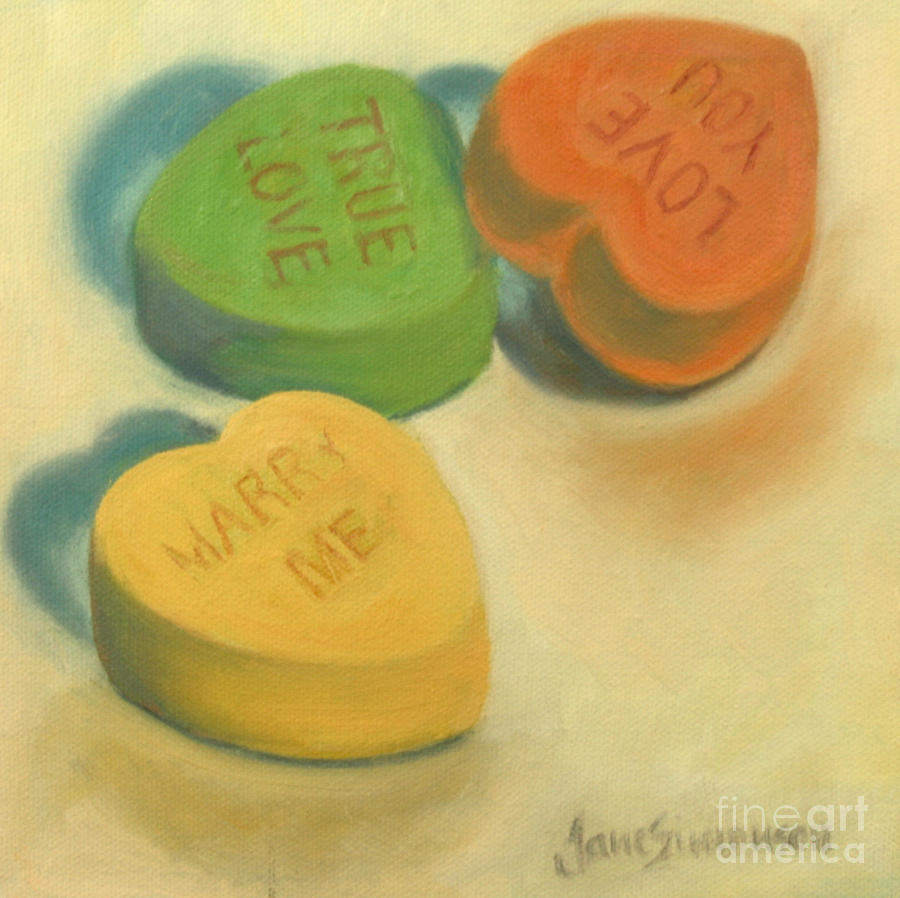 900x898 Heart Candy Painting By Jane Simonson - Candy Painting