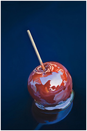 300x451 Still Life Pastels Candy Apple Original Modern Art Sale - Candy Painting