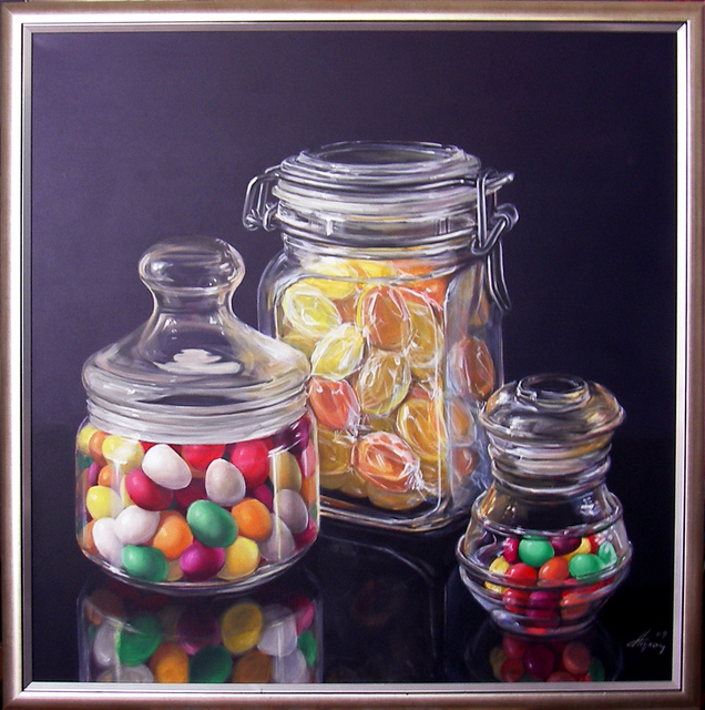 636x640 Topan Dorel Artwork Candy Original Painting Acrylic Still - Candy Painting