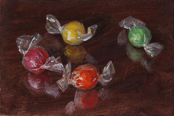 605x403 Wang Fine Art Hard Candy Small Painting A Day - Candy Painting