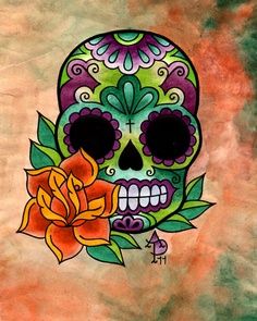 236x295 Sugar Skull Painting Dia De Los Muertos Sugar - Candy Skull Painting