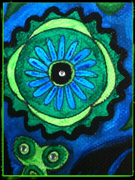 465x619 Close Up Of Eye Sugar Skull Candy Skull Painting On Canvas - Candy Skull Painting