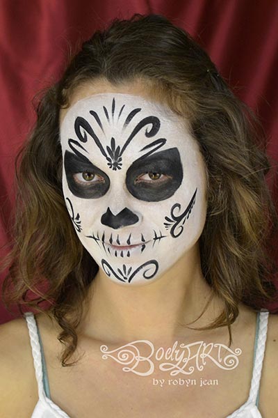 400x600 Bay Area Face Painters Sugar Skulls Day Of The Dead Dia De Los - Candy Skull Painting
