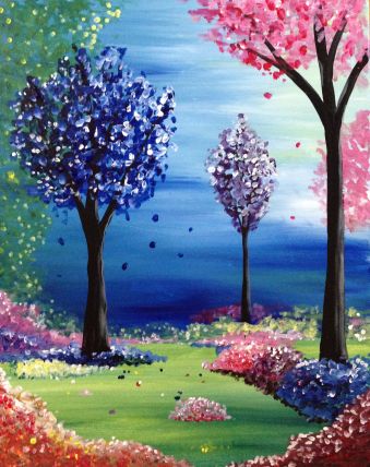 339x428 Candyland Forest - Candyland Painting