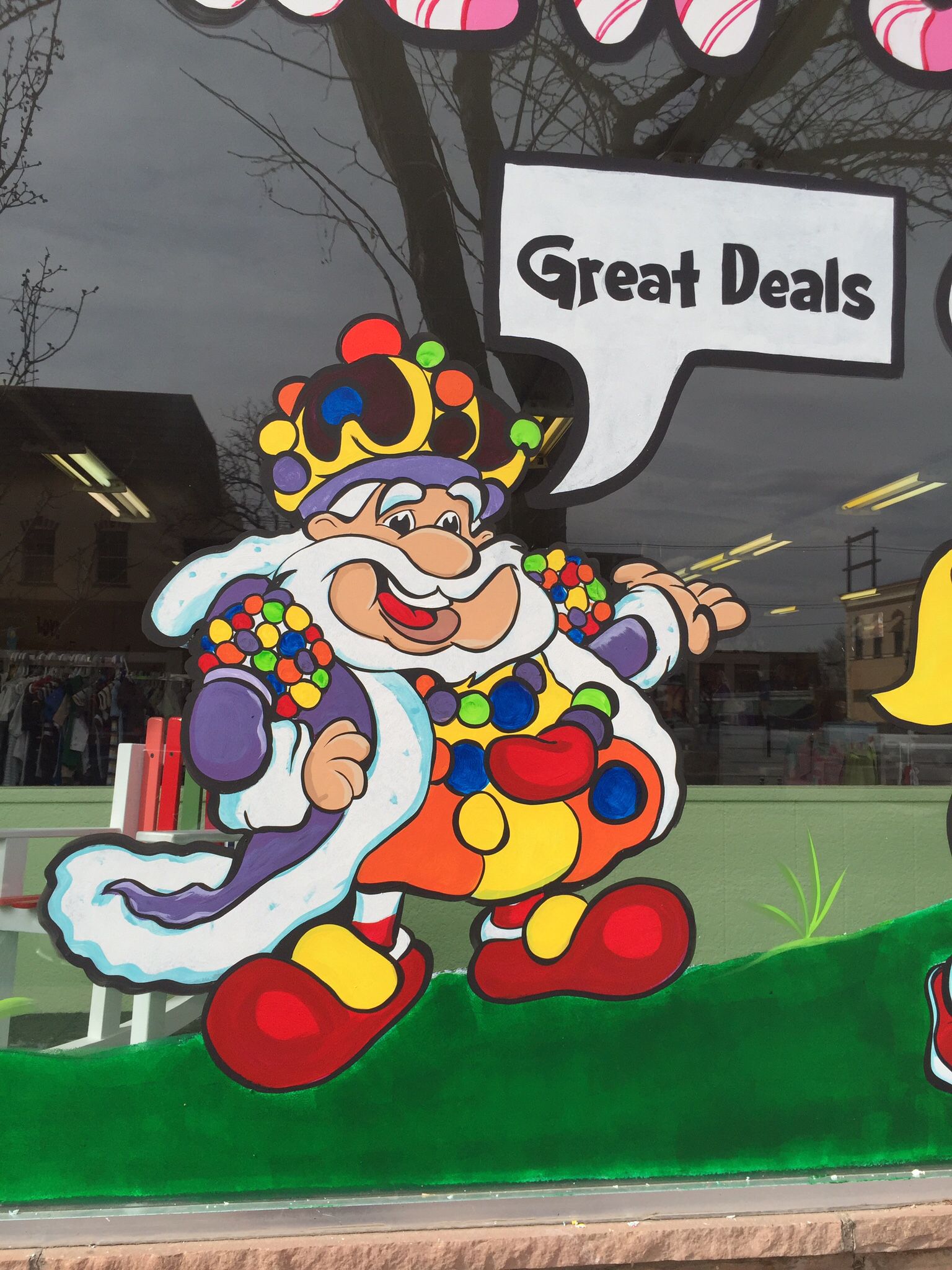 1536x2048 Candyland Window Painting. The King Runtske Art Portfolio - Candyland Painting