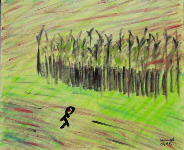 770x628 Saatchi Art Burning Sugar Cane Painting By Macagnanga Bernard - Cane Painting