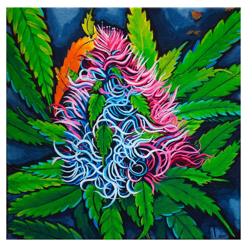 800x800 Cannabis Botanicals - Cannabis Painting