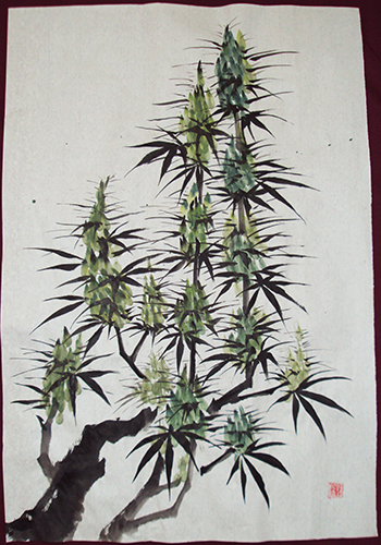 350x500 Cannabis Culture The Art Of Daniel Xu - Cannabis Painting