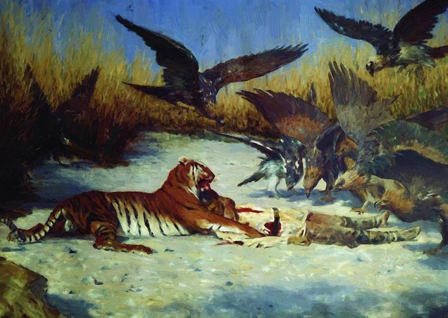 900x639 Cannibal Painting By Vereshchagin Vasily - Cannibal Painting