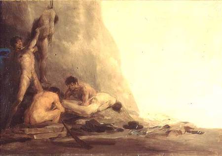 450x317 Cannibals Preparing Their Victims, Or Th - Cannibal Painting