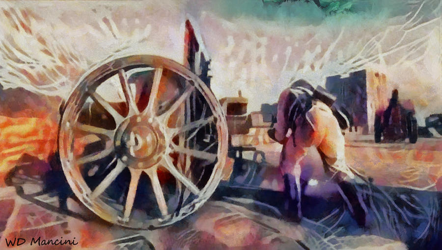 900x509 Soldier Loading A Cannon Painting By Wd Mancini - Cannon Painting