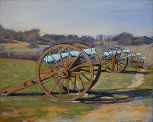 300x240 The Cannons Gone Silent Painting By David Zimmerman - Cannon Painting