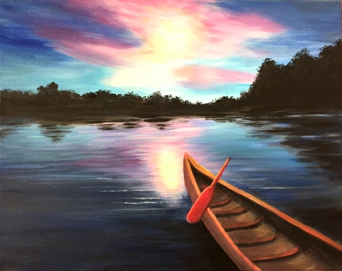 500x396 The Grover 09282016 Paint Nite Event - Canoe Painting