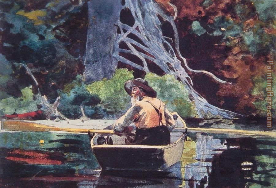 900x613 Winslow Homer The Red Canoe Painting Anysize 50% Off - Canoe Painting