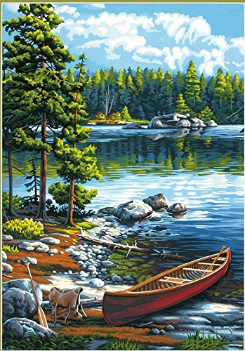 349x500 Wilton Dimensions Paintworks Paint By Number Kit - Canoe Painting