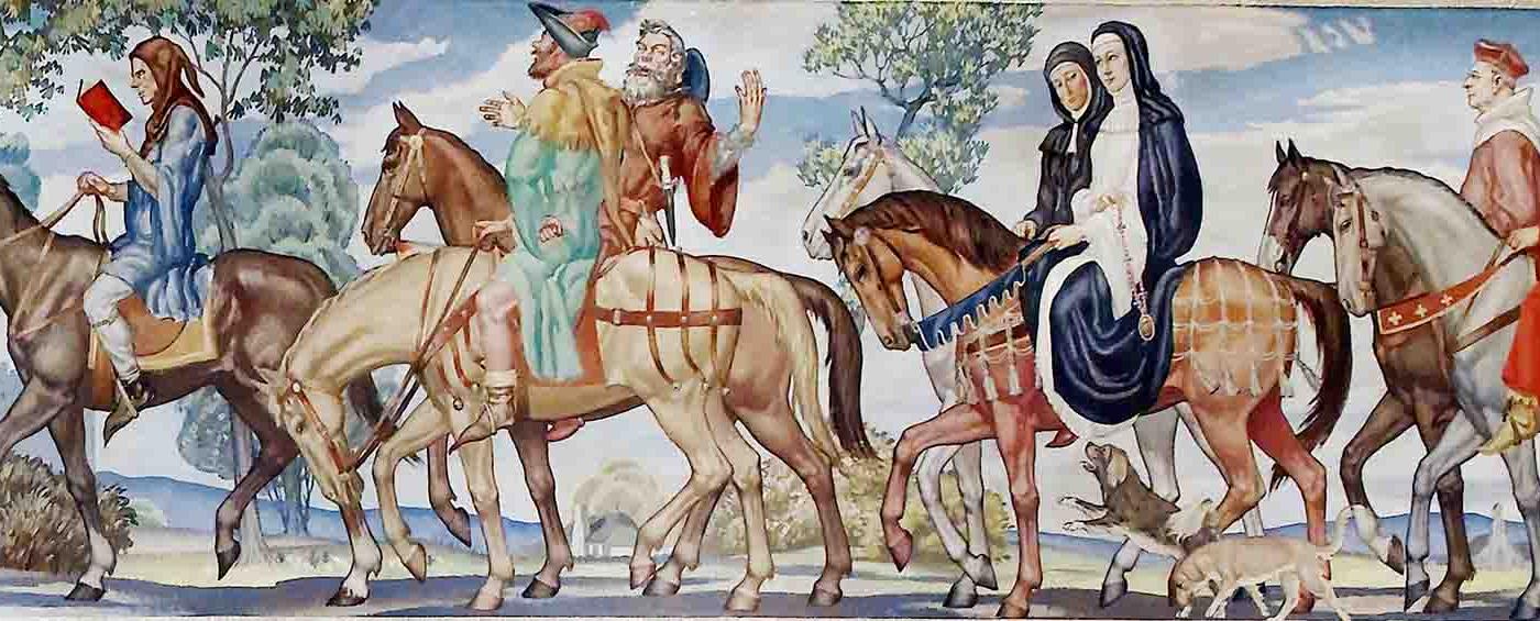 1400x565 Great Books Course Chaucer Canterbury Tales Great Discourses - Canterbury Tales Painting