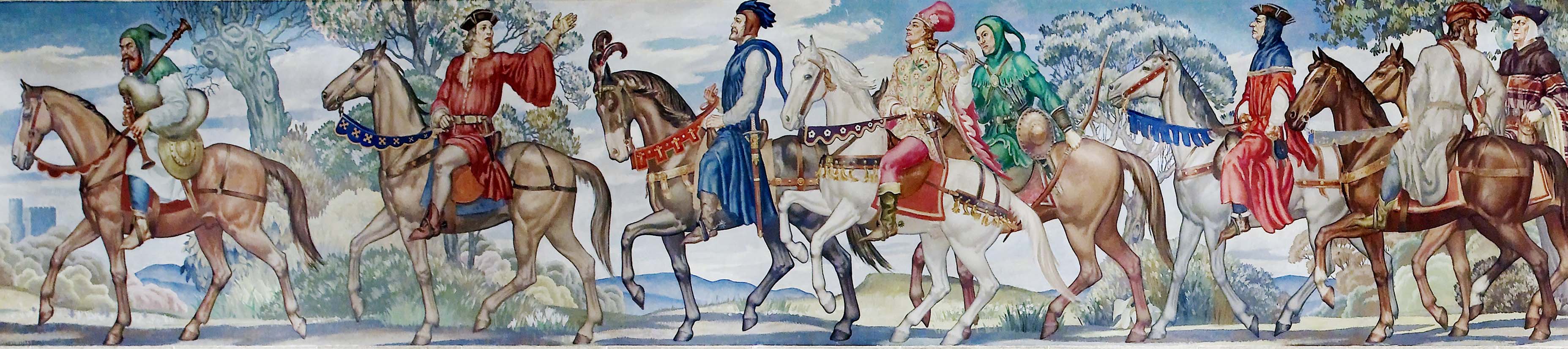 3710x825 The Canterbury Tales - Canterbury Tales Painting
