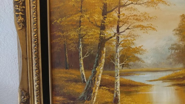 720x405 Phillip Cantrell Landscape Framed Oil Painting Second Time - Cantrell Painting