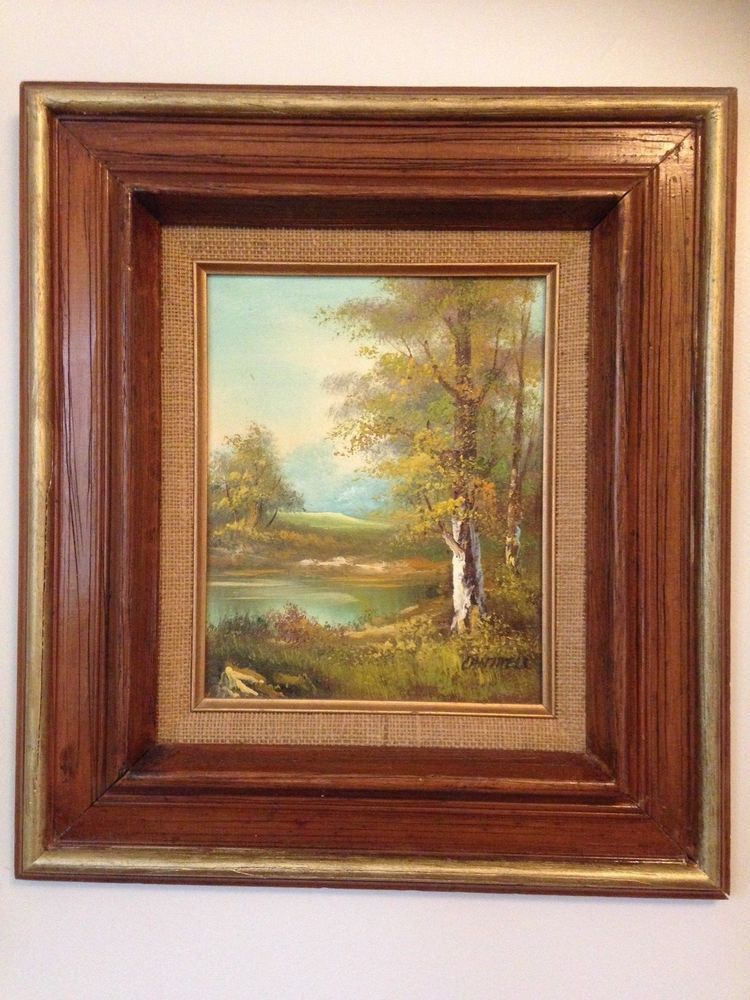 750x1000 Vintage 70s Cantrell Signed Framed Original Landscape Oil Painting - Cantrell Painting