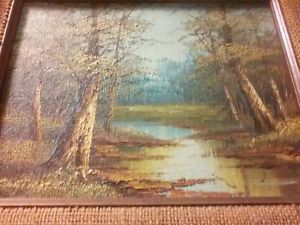 300x225 Vintage Estate Orig.frameoil Painting Bo Cantrell Landscape - Cantrell Painting