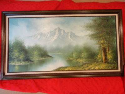 400x300 John William Cantrell, Huge Original Oil Painting Canavas, Winter - Cantrell Painting Value