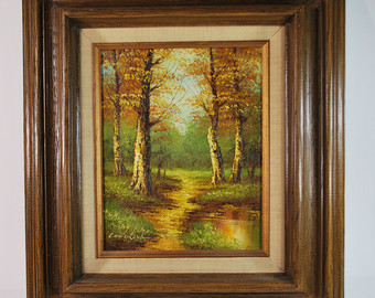 340x270 Vintage R. Danford Oil Painting On Canvas - Cantrell Painting Value