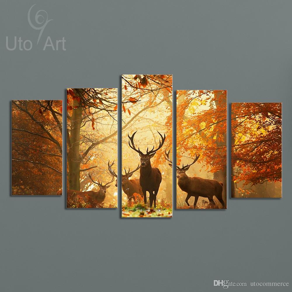 1000x1000 Modern Digital Picture Print On Canvas Animal Deer Custom Wall - Canvas Animal Painting