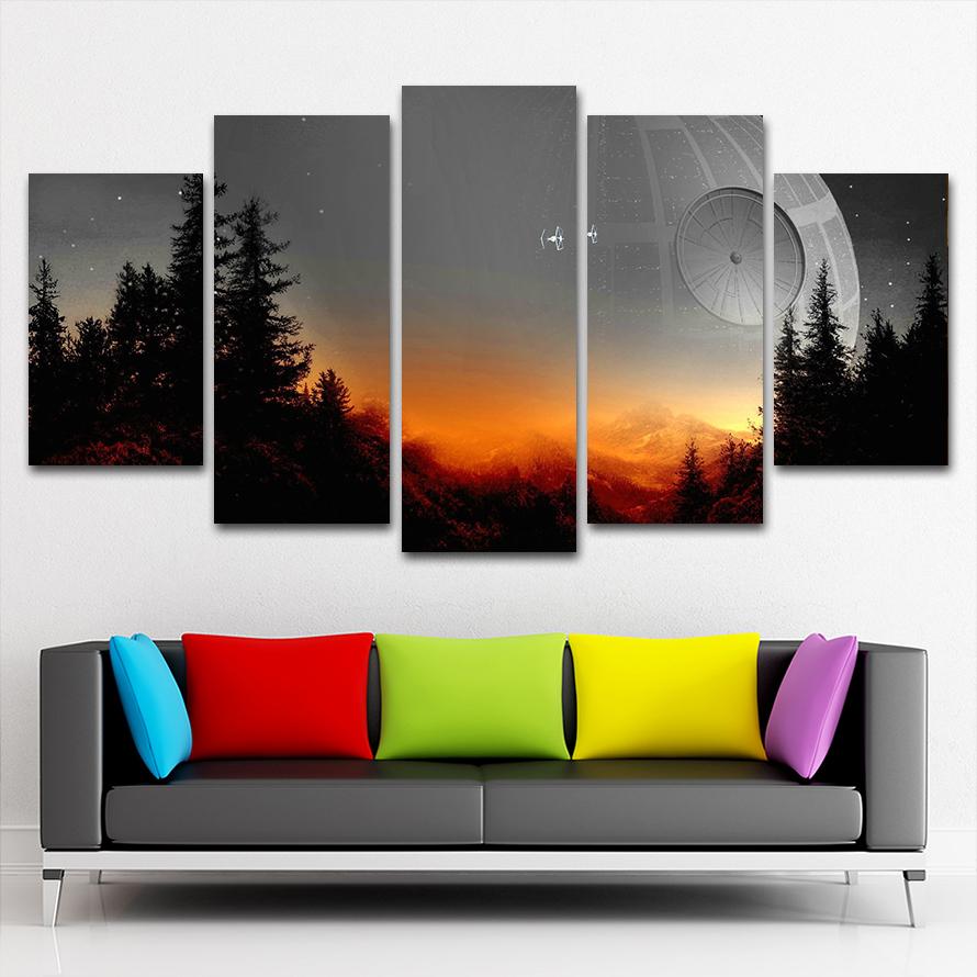 890x890 Star Wars Tree Canvas Painting Dakmoon We Will Rock You - Canvas Painting