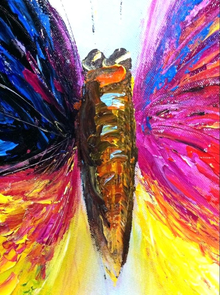 748x1000 New Arrive Handmade Canvas Oil Painting Modern Knife Butterfly - Canvas Painting Animals
