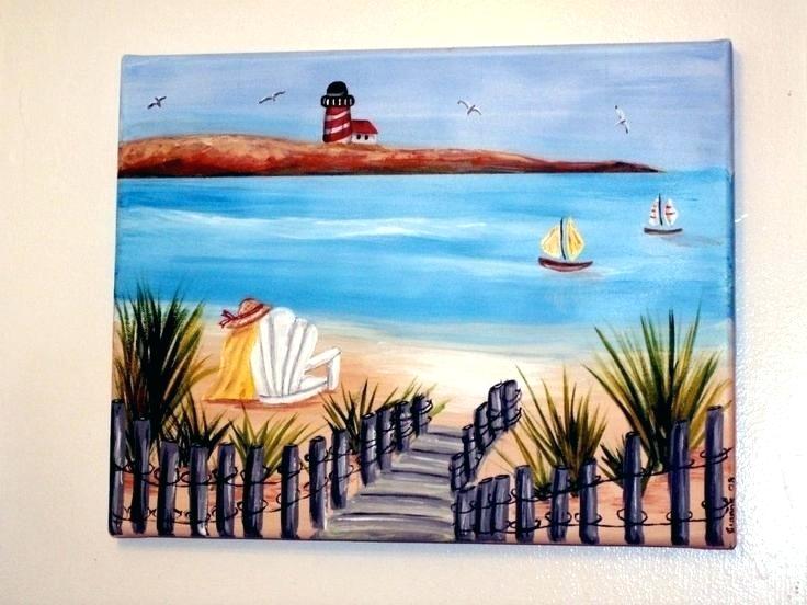 736x552 Beach Scene Painting Beach Scenes Paintings Oil Painting Beach - Canvas Painting Beach Scene