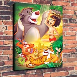 300x300 Disney Art Painting Characters The Jungle Book Print Canvas - Canvas Painting Book