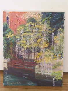 236x315 Original Oil On Canvas Painting By Tiffany Aron. Depicts A Sunset - Canvas Painting Book