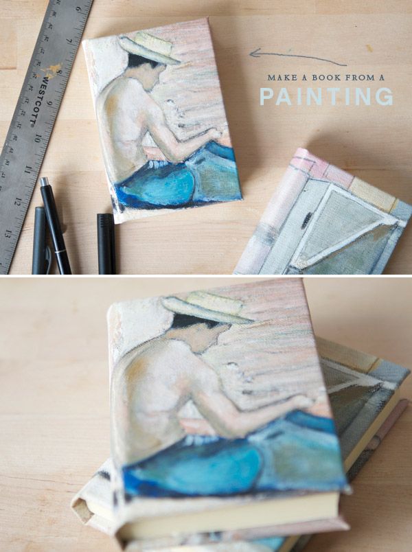 600x804 Transforming A Canvas Painting Into A Notebook Project By Alexis - Canvas Painting Book