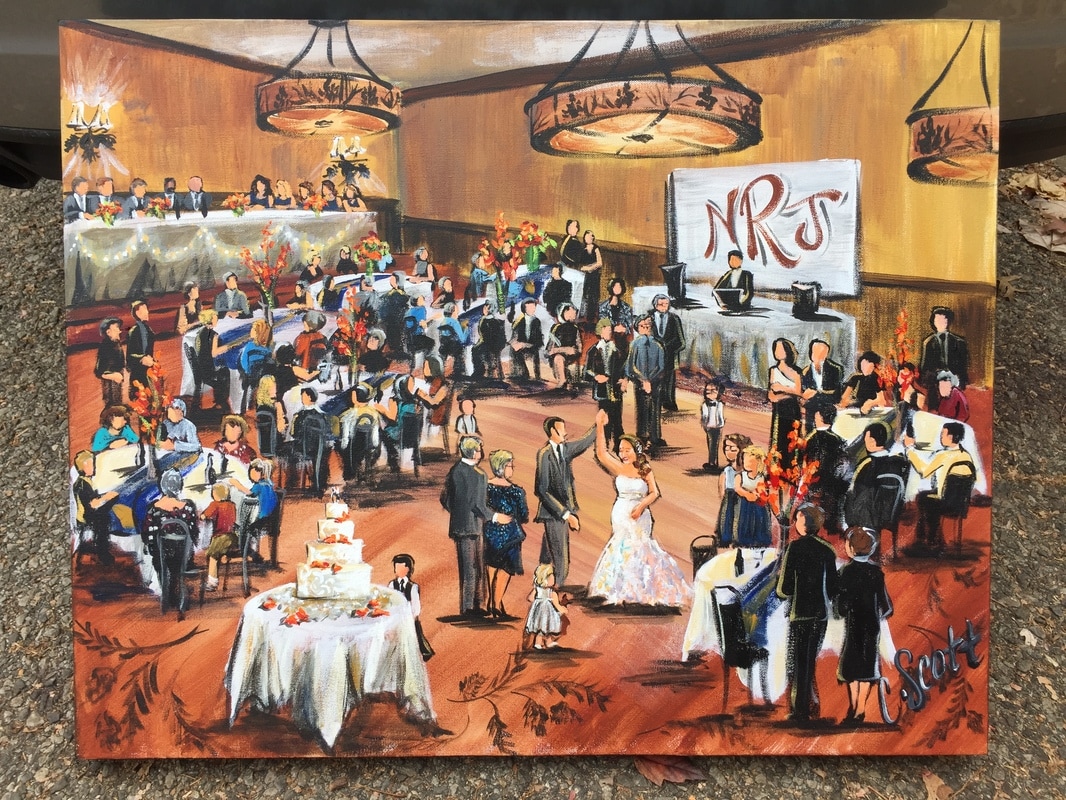 1066x800 Live Wedding Paintings Pg 2 - Canvas Painting Columbia Mo
