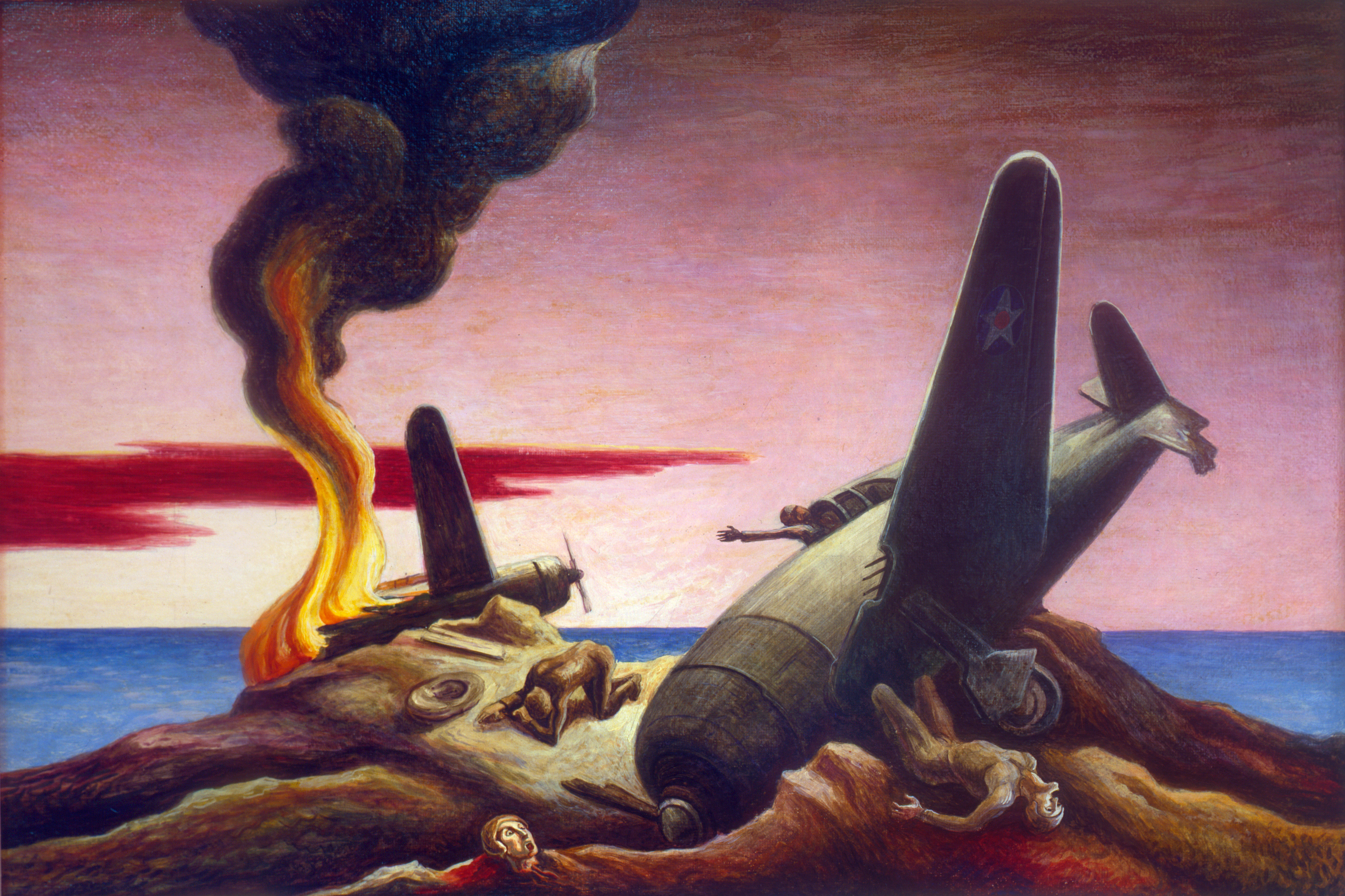 3400x2265 Thomas Hart Benton War Paintings And Sketches Kbia - Canvas Painting Columbia Mo