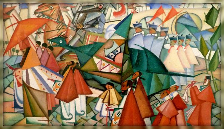 750x431 Corpus Christi Procession, 1913 - Canvas Painting Corpus Christi