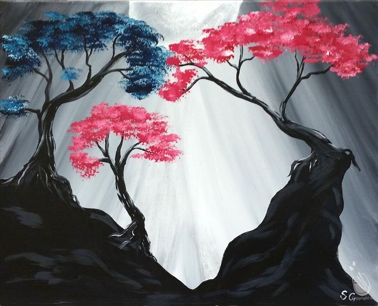 742x600 Wicked Moonlight! Single Canvas! - Canvas Painting Corpus Christi