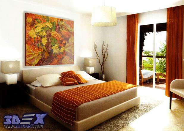 619x441 Oil Painting On Canvas For Modern Interior Wall Art - Canvas Painting For Bedroom