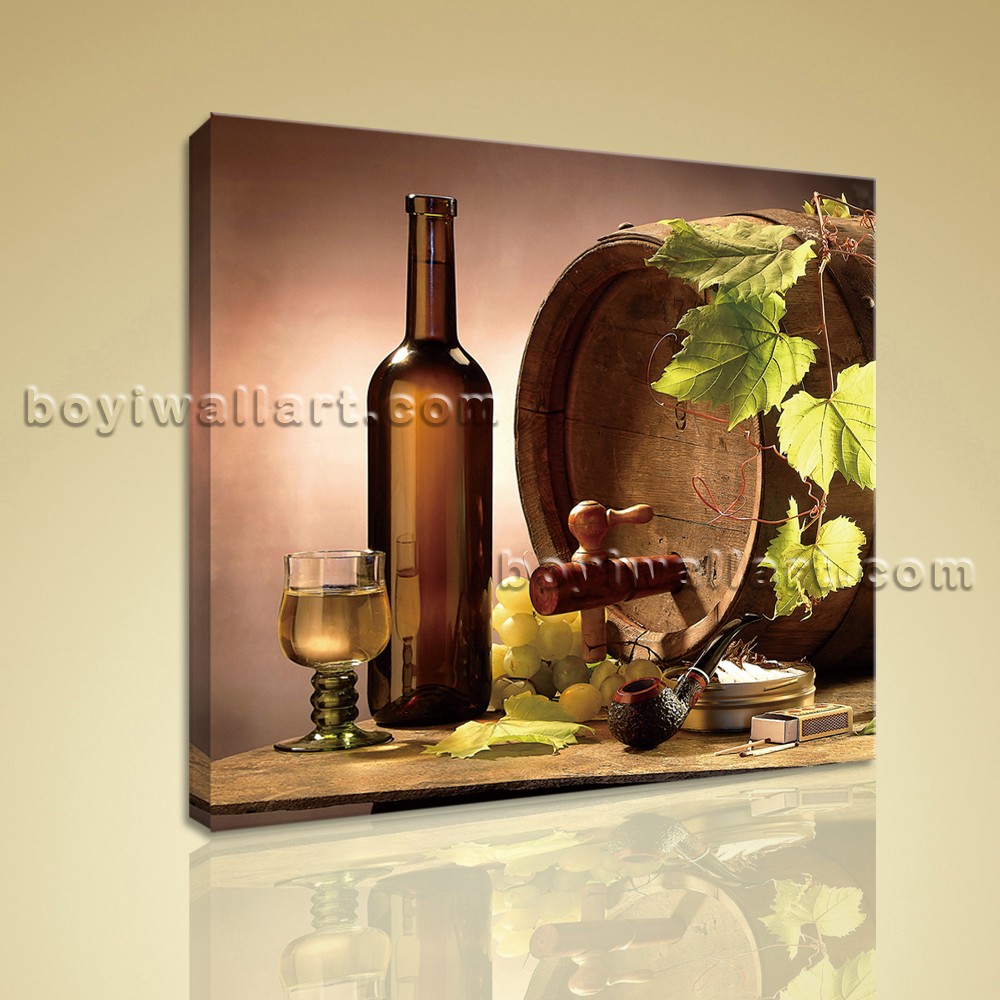 1000x1000 Hd Print Abstract Painting Wall Art On Canvas Wine Food Dining - Canvas Painting For Dining Room