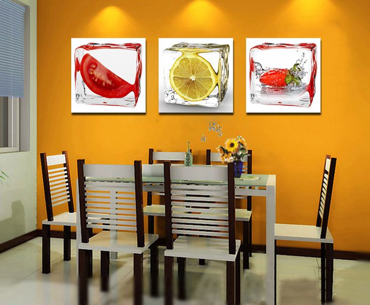 750x618 Kitchen Dinning Room Decoration 3pcs Modern Wall Canvas Painting - Canvas Painting For Dining Room