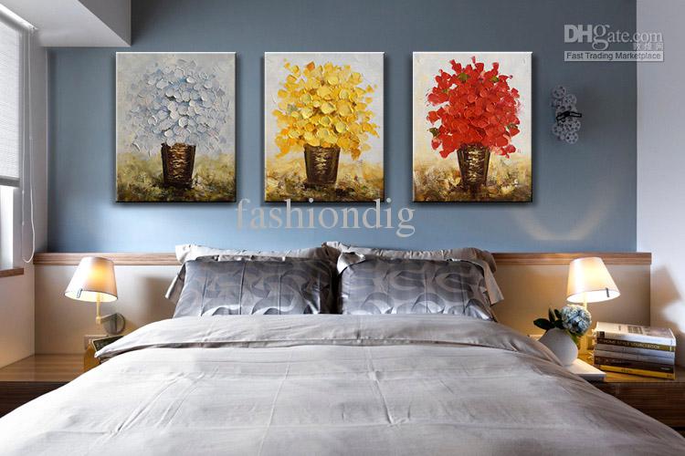 750x500 Modern Flower Oil Painting Canvas Thick Oil Abstract Handmade Home - Canvas Painting For Office
