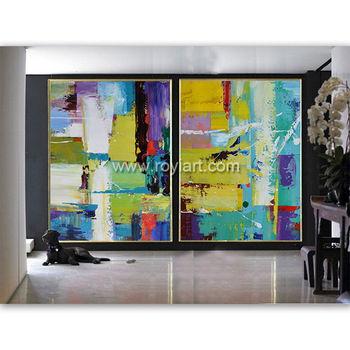 350x350 Office Decorative Canvas Pop Art Oil Painting Modern Abstract Wall - Canvas Painting For Office