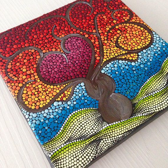 570x570 Original Tree Of Life Painting On Canvas, Painting, Office - Canvas Painting For Office