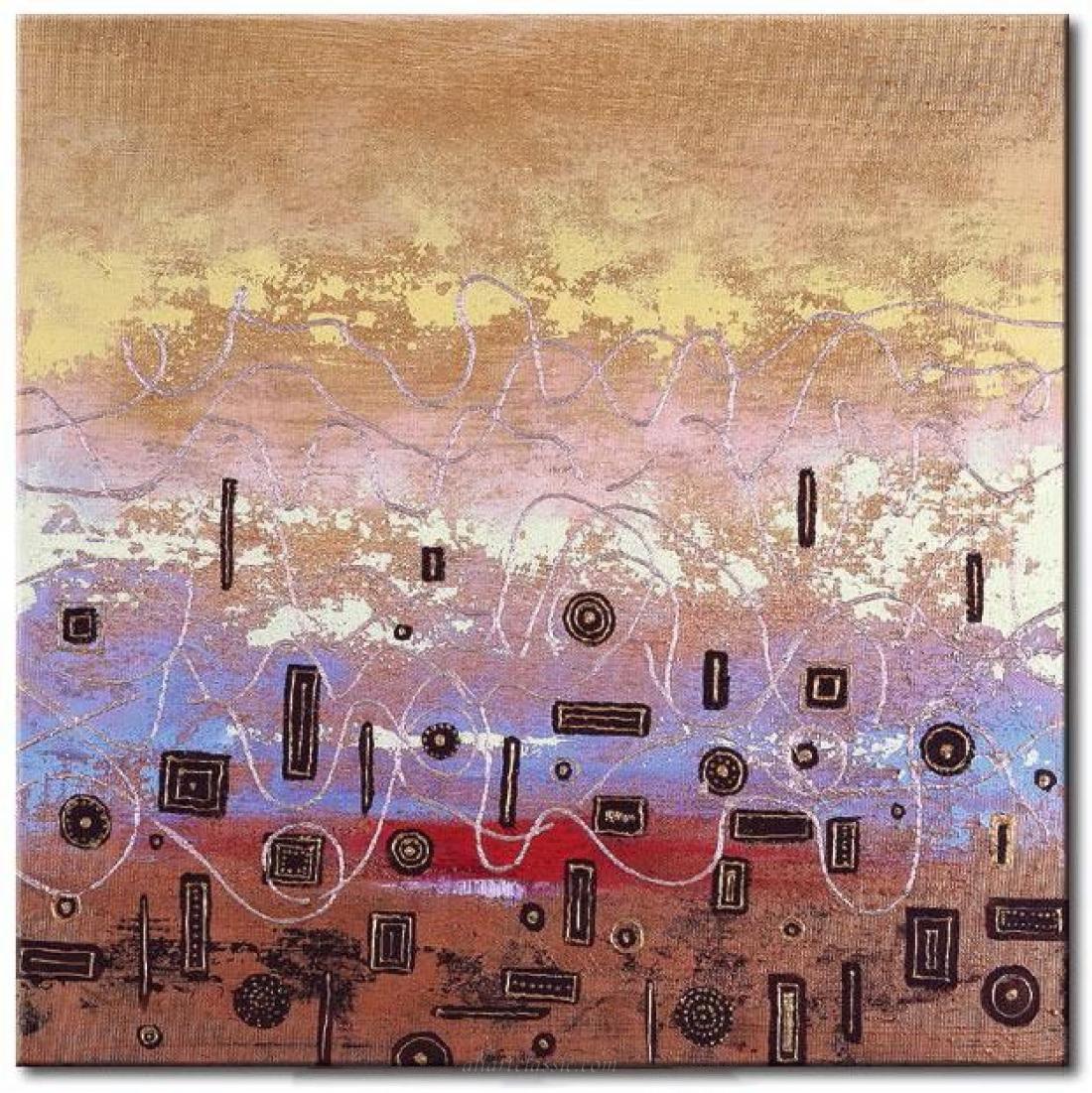 1100x1101 Sity Colors In Evening, Abstract Canvas Painting Original Acrylic - Canvas Painting For Office