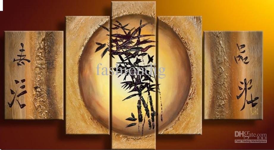 922x506 2018 Bamboo Feng Shui Oil Painting Canvas Fortune Decoration Home - Canvas Painting For Office