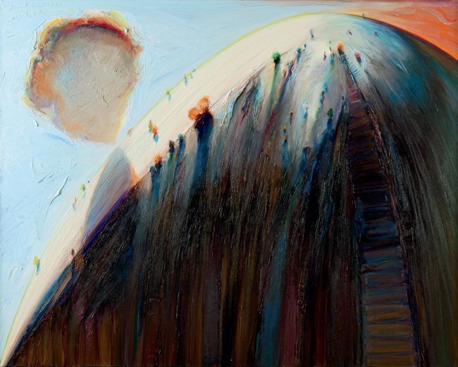 650x521 Allan Stone Projects Presents Wayne Thiebaud Land Survey - Canvas Painting Fort Wayne