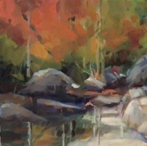 300x298 Fall Day Marianne Dunn 10 X 10 Oil On Canvas Tl Norris Art - Canvas Painting Greenville Sc