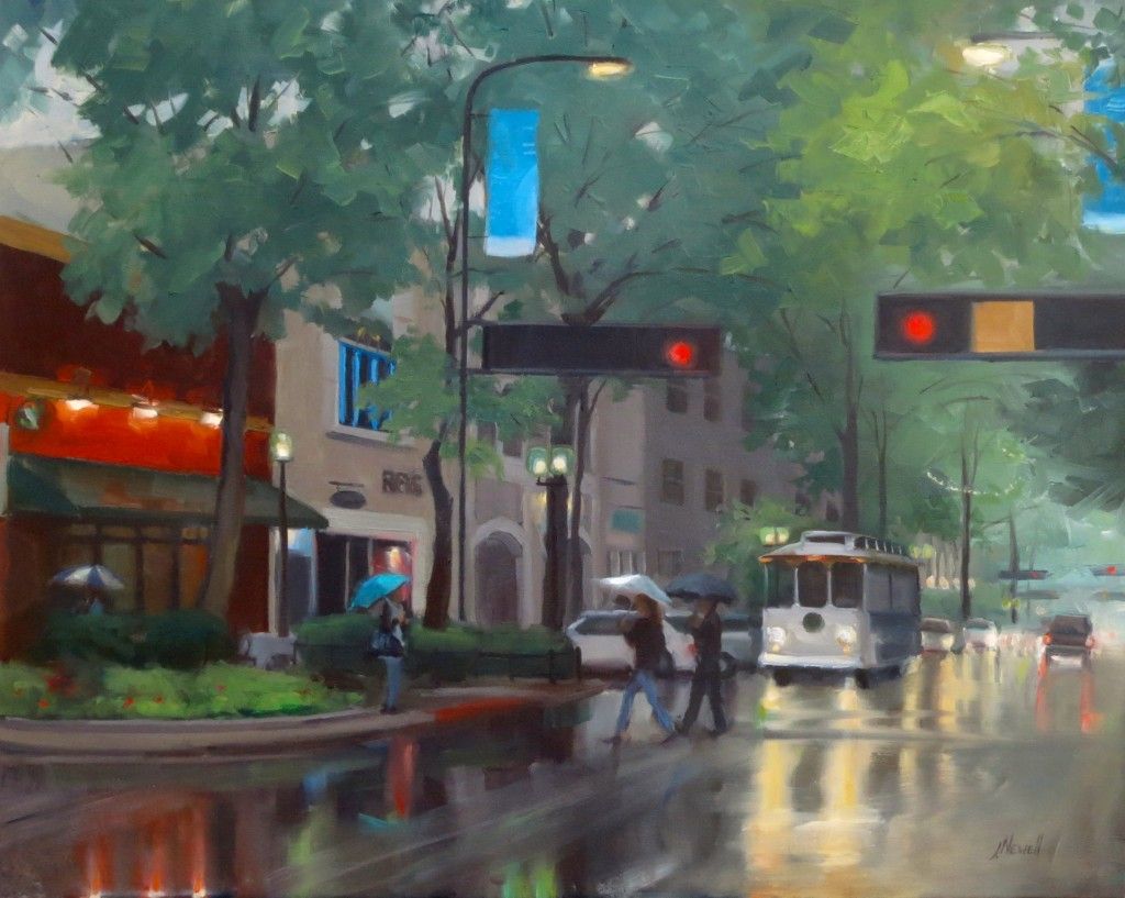 1024x817 Rainy Jacki Newell 30 X 24 Oil On Canvas Tl Norris Art Gallery - Canvas Painting Greenville Sc