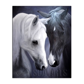 350x350 Hand Painted Horse Canvas Oil Painting For Home Decor - Canvas Painting Horse