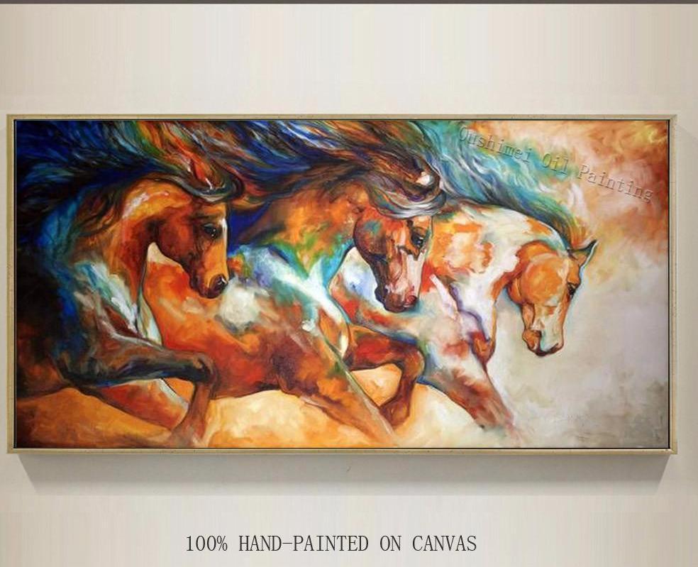 984x799 Quick Ranger Horses Canvas Painting Octotreasure - Canvas Painting Horse